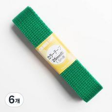 선코코 모노가방끈 웨이빙끈 25mm S5654, 그린, 6개