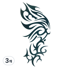 PARTY COSTUME 紋身貼紙 JT090 10 x 21 cm, 單一顏色, 3個