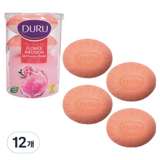 두루 터키 지중해 향수비누 플라워, 100g, 12개입