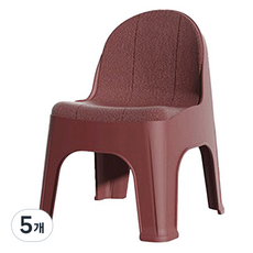 디어모모 등받이 다용도 스툴 통사출 의자 중, 레드, 5개