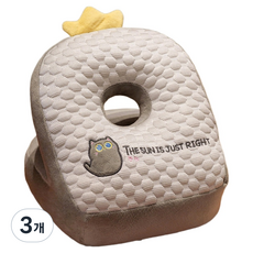 소울리치 귀여운 푹신 낮잠베개, 그레이, 3개