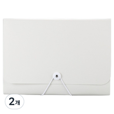 Fuora 時尚13格文件袋, 白色, 2個