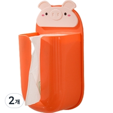 다사닷컴 욕실 화장실 화장지 타월 상자, 2개, 레드