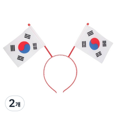 수스다 월드컵 응원 태극기 깃발 머리띠, 2개, 레드 2개, 레드