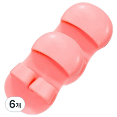 가로이 깔끔한 실리콘 손가락 세안 모공 블랙헤드 클렌징 브러쉬, 6개, 핑크