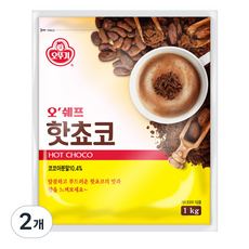 OTTOGI 不倒翁 巧克力沖泡粉, 1kg, 1件, 2包