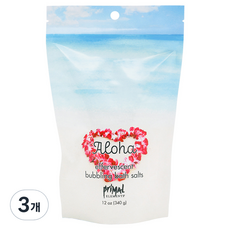 프라이멀엘리먼츠 버블링 배쓰솔트 알로하, 340g, 3개