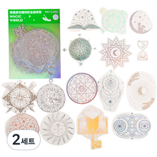 Olive Party 閃亮亮片全息圖裝飾防水貼紙 15款 x 3張組合, 魔法, 2套