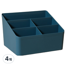 코레시스 다용도 깔끔 연필꽂이 책상 오거나이저, 5칸 네이비, 4개