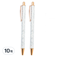 微笑流暢書寫禮物原子筆, 10個, 鱗片白金