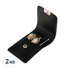 THREE SEVEN 便攜式旅行用指甲剪3件組 TS-78G, 2套, 鍍金 紅黑色