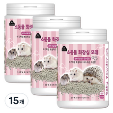 구딘 소동물 화장실모래 베이비파우더향, 1.5L, 15개