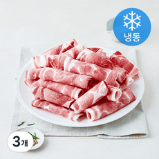 미국산 돼지 목전지 돌돌말이 구이 볶음용 2mm (냉동), 3개, 1kg