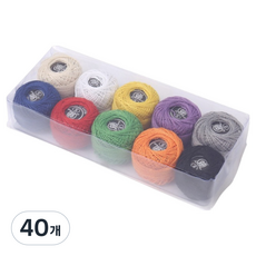코히모 핸드메이드 DIY 컬러 십자수 자수실 5W0624, 랜덤발송, 40개