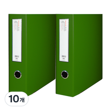위즈오피스 노블 D링 바인더 7cm 스티커, 그린, 10개