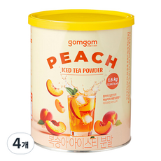 곰곰 복숭아 아이스티 분말, 1.5kg, 4개, 1개입