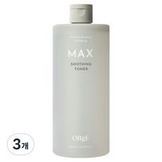 OBge 맥스 수딩 토너, 500ml, 3개