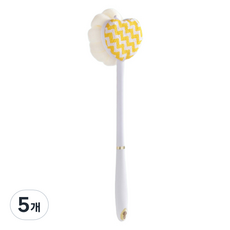 째째마켓 양면 긴손잡이 목욕브러쉬 샤워볼 + 때밀이 HDT-1, 화이트, 5개, 1개입