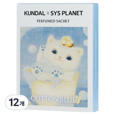 쿤달 프리미엄 인센시브 퍼퓸드 샤쉐 본품, 45g, 4개, 코튼블루향