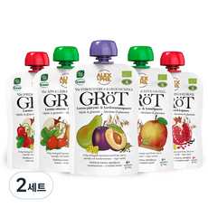 알렉스앤필 쑥쑥이단계 A 세트 5p, 2세트, 사과 + 시나몬 혼합맛, 딸기 + 바닐라 혼합맛, 배 + 카다멈 혼합맛