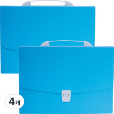 올러바웃 서류 정리 파일케이스 A4, 4개, 블루