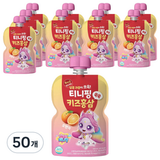 티니핑 키즈 홍삼 쑥쑥 오렌지, 50개, 100ml
