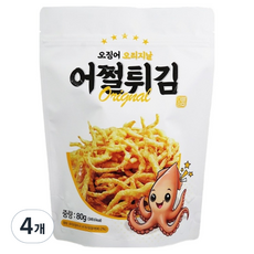 어쩔튀김 오징어 오리지날, 80g, 4개