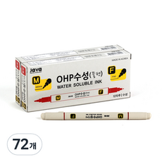 JAVAPEN OHP水性簽字筆 MF, 紅色, 72個