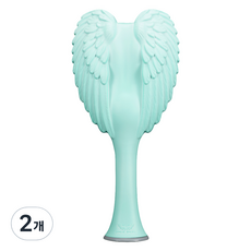 Tangle Angel 天使梳 受損髮質用粉彩柔軟觸感髮梳, 薄荷綠, 2個