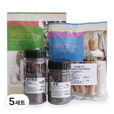자연공방선율 뱅쇼 만들기 재료 팔각회향 80g + 정향 100g + 시나몬스틱 20개 + 월계수잎 10g 세트, 5세트