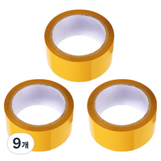 KDT OPP 박스 테이프 황색 48mm x 50m 60mic, 9개