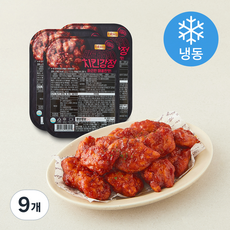 비비큐 바로치킨 강정 매콤한맛 (냉동), 200g, 9개