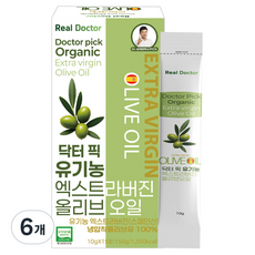 리얼닥터 닥터 픽 유기농 엑스트라버진 올리브 오일, 6개, 150g