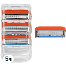 刮鬍刀片替換頭 橘色, 5個, 4入