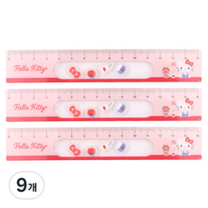 산리오 캐릭터 쉐이커 눈금자 15cm, 헬로키티, 9개