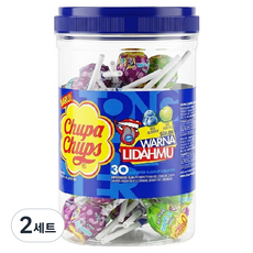 Chupa Chups 加倍佳 Teng Peinter 棒棒糖 青蘋果口味 + 藍莓口味 組合 270g, 2套
