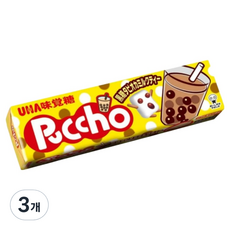 푸쵸 스틱 캔디 흑당밀크티, 3개, 50g