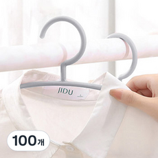 모나코올리브 라운드 슬림 어깨뿔방지 논슬립 옷걸이, 그레이, 100개