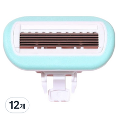 쏙쏙채움 여성용 겨드랑이 제모 면도기 리필 블루 11 x 7.8 cm, 12개, 1개입