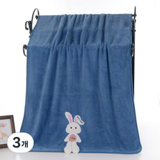 원이네 사랑스러운 토끼 바스타월 300g, 블루, 3개