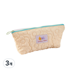 다아모아 버블 플라워 필통, 옐로우, 3개