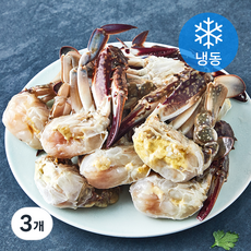 꽃게명가 국내산 손질 이력추적 꽃게 (냉동), 800g, 3개