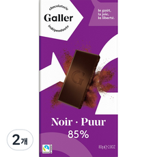 Galler 伽樂 85%黑巧克力片, 80g, 2片
