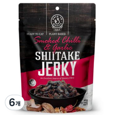 DJ&A 嚼勁十足香菇乾 煙燻蒜辣口味, 60g, 6個