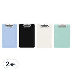 Dabbin A4文件板夾 4件組, 藍色, 黑色, 白色, 薄荷綠, 2套