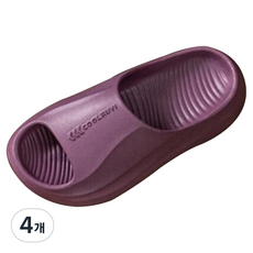 Sonio 厚實字母 EVA 室內拖鞋, 02 紫色, 4個