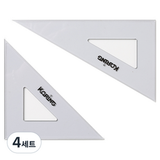 KORING 模板繪圖用三角尺2件組 15cm KS-1-15, 單一顏色, 4套