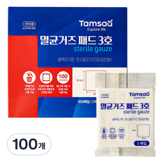 탐사 멸균 거즈 패드 3호 10 x 10 cm, 5개입, 100개