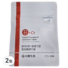 大醫生技 維他命B群+鉻複方錠, 30顆, 2包