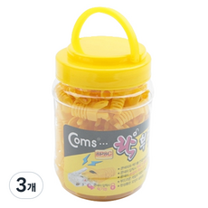 Coms 功能強化鎖扣護套 BS558 100入, 黃色, 3個